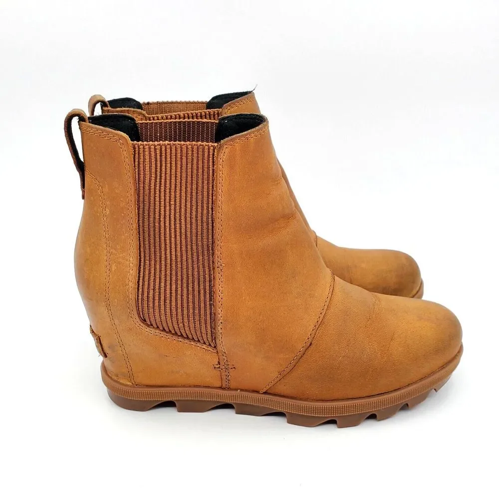 Sorel Boots (Womens 6.5) Joan Of Arctic Wedge II‎ Brown Ankle Booties NL3022-224